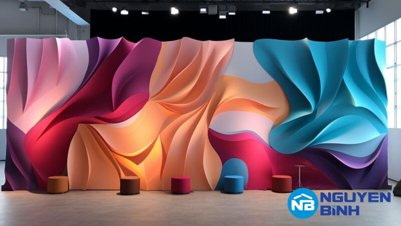 Backdrop thông thường, được chế tạo từ vải hoặc giấy
