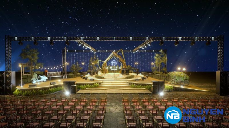 Cách trang trí sân khấu sự kiện